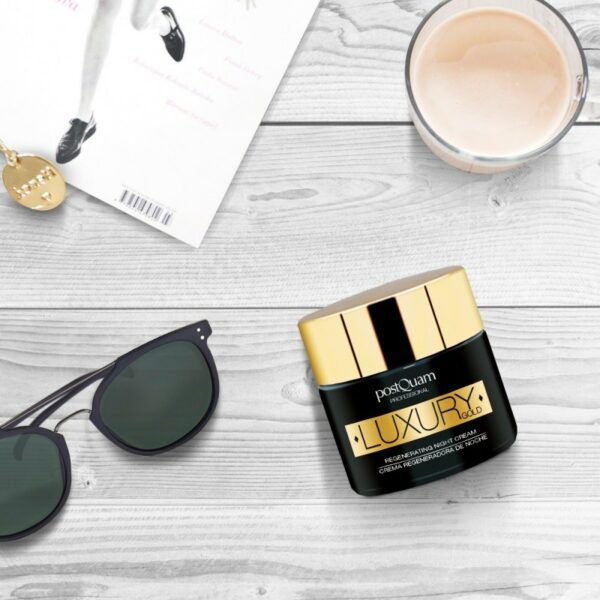 PostQuam Professional LUXURY GOLD mélytápláló, regeneráló éjszakai aranykolloid arckrém 50 ml - Image 4