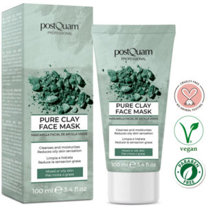 PostQuam Professional GREEN CLAY bőrtisztító, hidratáló zöld agyagmaszk 100 ml
