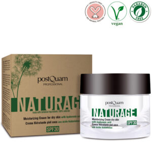 PostQuam Professional NATURAGE 100% organikus hialuronsavas hidratáló arckrém SPF 30 50 ml - száraz bőrre