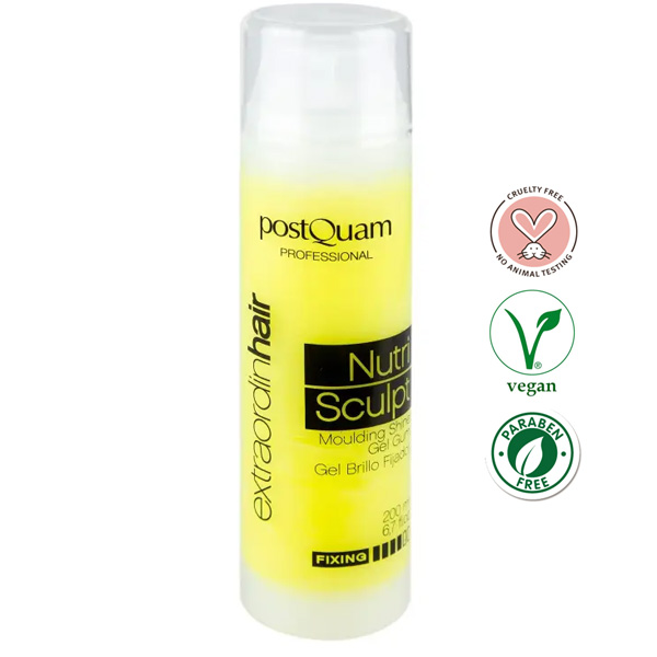 PostQuam Professional Extraordinhair Nutri-Sculpt erős tartású mikro-csillámos fixáló és hajformázó krém 200 ml